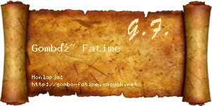 Gombó Fatime névjegykártya